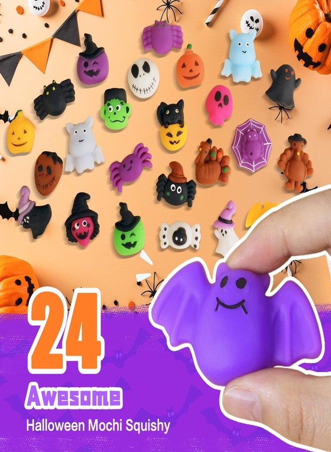 JDSTY 24Pcs Halloween Mochi Squishy Toys Stress Relief Squishies for Kids Girls Boys Halloween Party Favors Halloween Treat Bags Gifts - Image 3